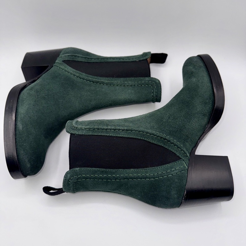 Frye Jean Boots Women's Size 7 Forest Green Suede - Picture 6 of 15